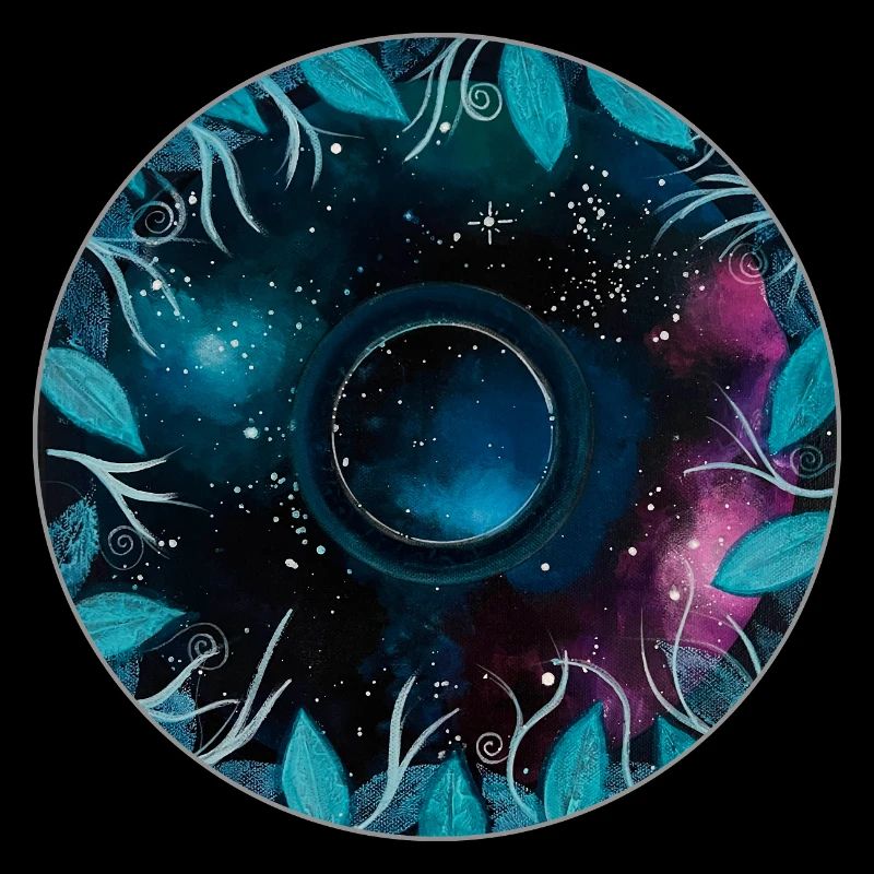 Motif de couronne de feuilles galactiques