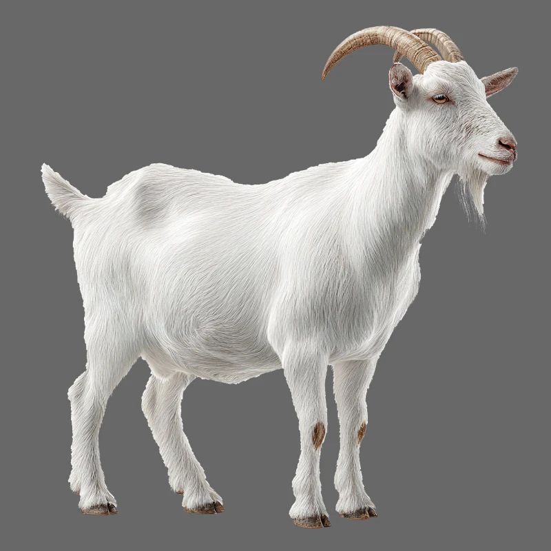Portrait de chèvre de montagne blanche