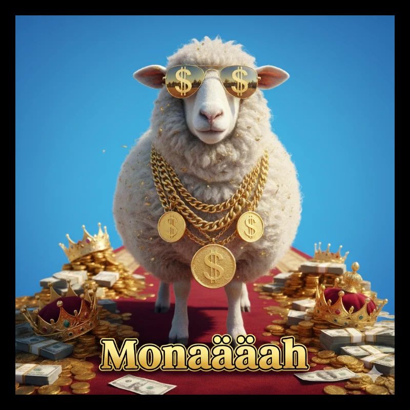 Bling Schaf mit Münzketten