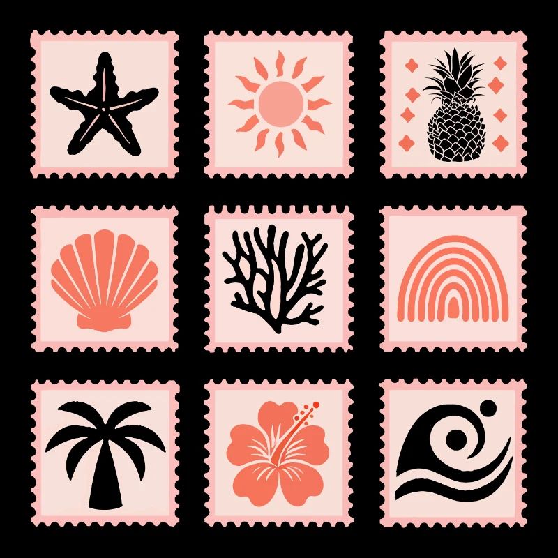 Natur Briefmarken Collage