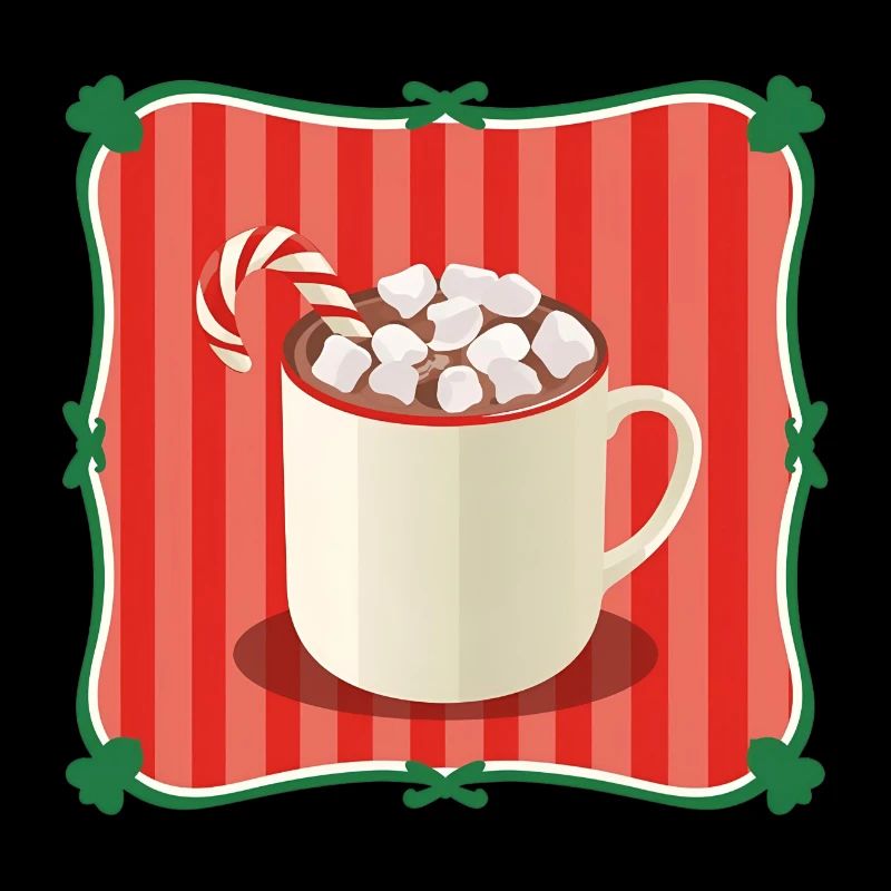 Chocolat chaud vintage Noël rétro