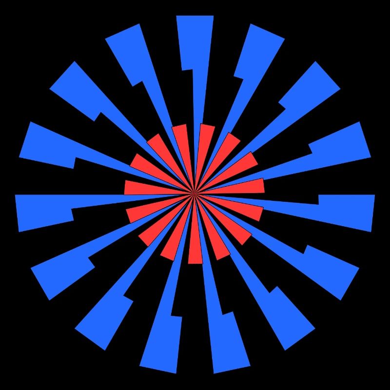 Radiale Farbburst Kontrast