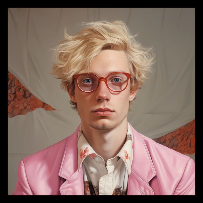 Chemise à fleurs veste rose de style blond