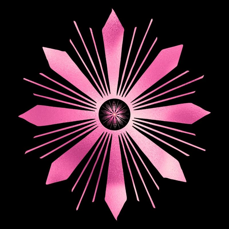 Schillernder radialer rosa Stern