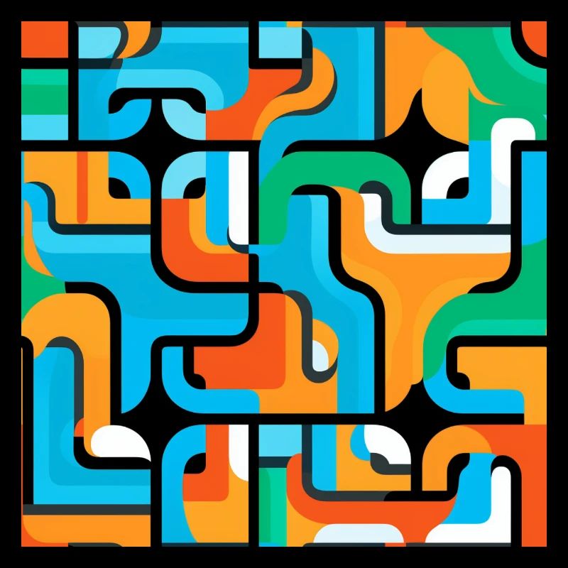 Motif de maille colorée abstrait