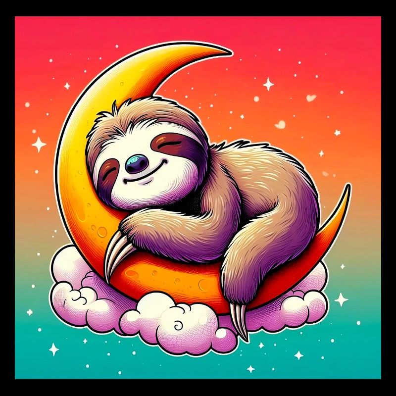 Faultier schläft auf dem Mond