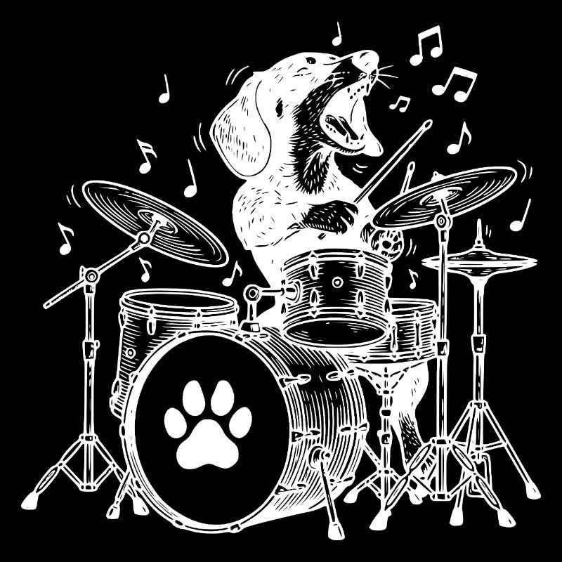 Teckel musical Batteur