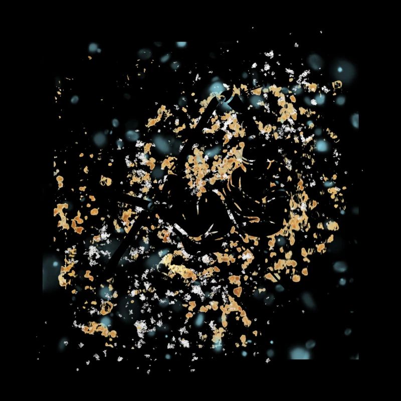 Freestyle-Ski glitzert in Gold und Blau
