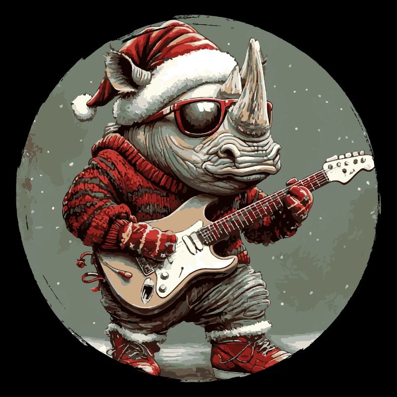 Rhino Christmas Guitar