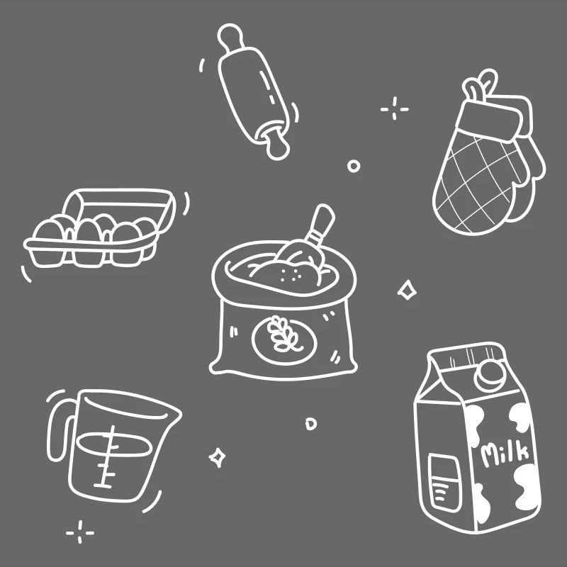 Kitchen Doodles White Lines
