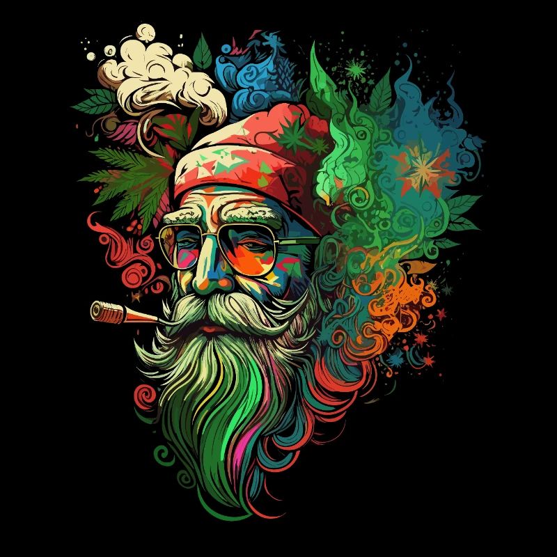 Psychedelischer Santa Kaleidoskop