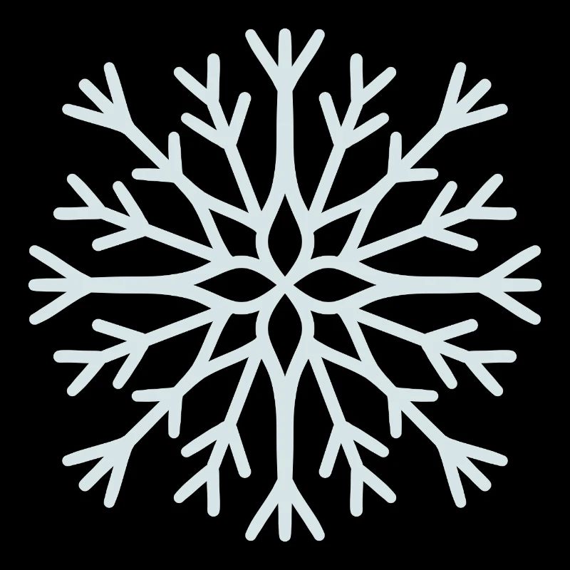 Flocon de neige géométrique glacé
