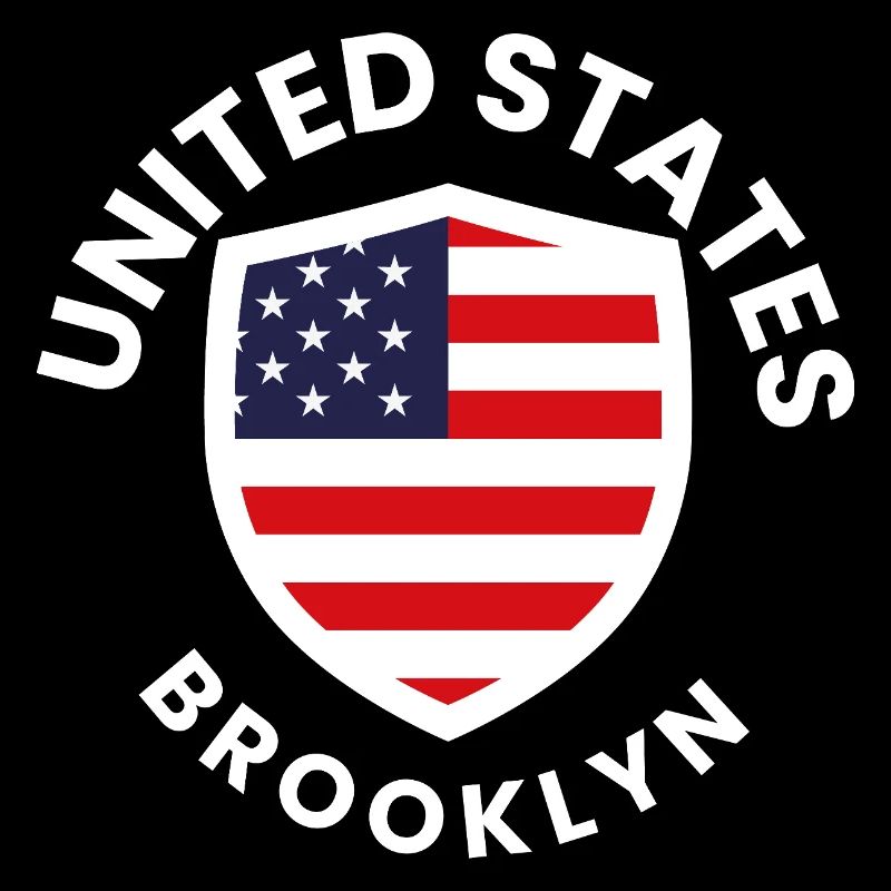 Brooklyn USA Shield avec drapeau
