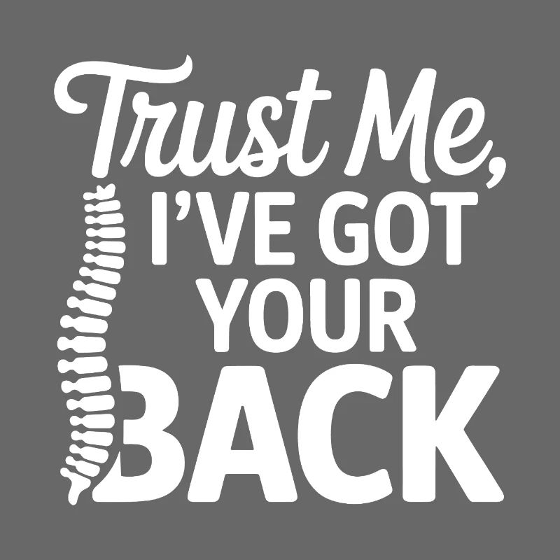 Chiropraktiker, vertrau mir, ich stehe hinter dir, Experte.