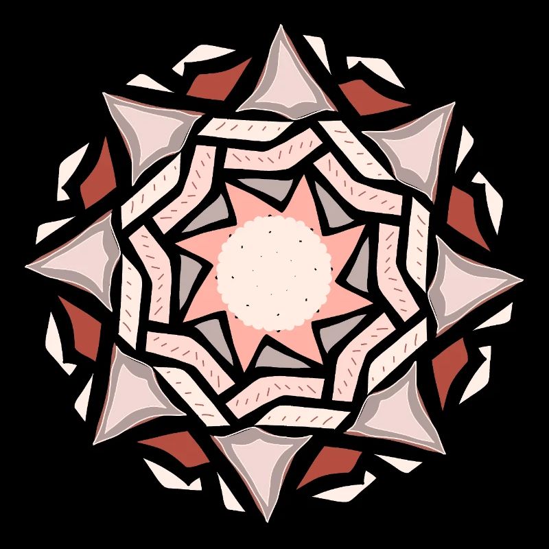 Rosa Mandala Sonne Geometrie
