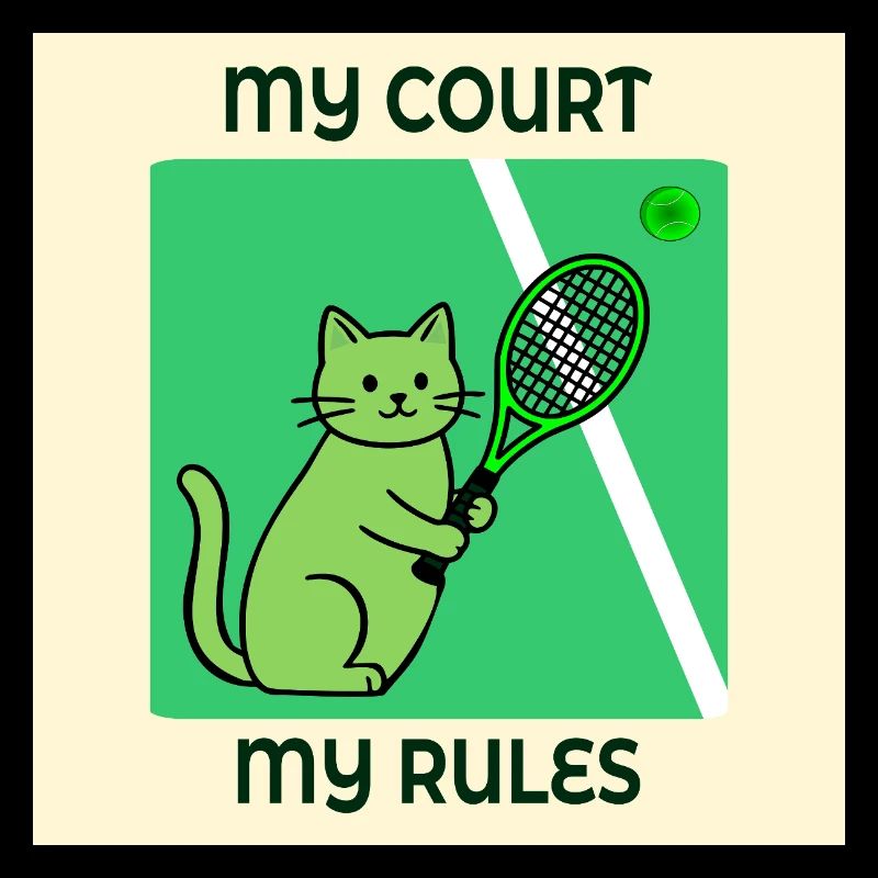 Cat Tennis Player