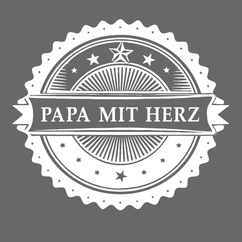 Dad with a heart.  white version
