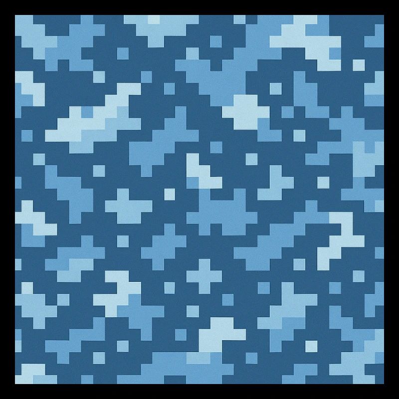 Motif de pixels bleus