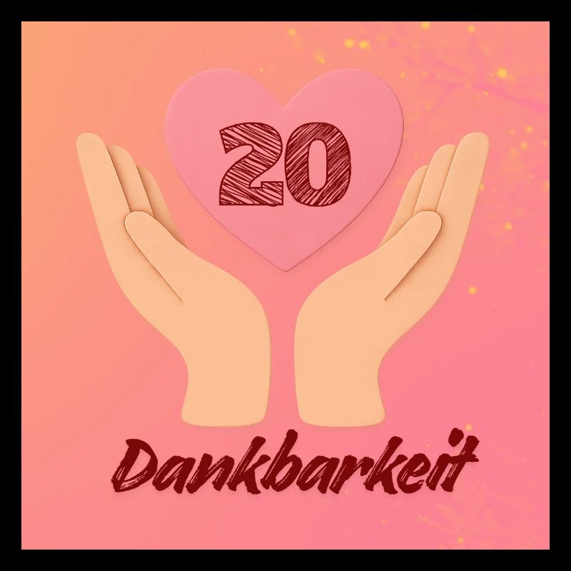 Zwanzig Jahre Dankbarkeit Herz