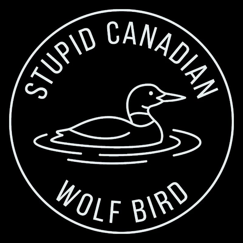Stupide design graphique du canard loup-loup canadien