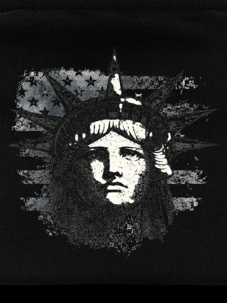 Freiheitsstatue mit US-Flagge