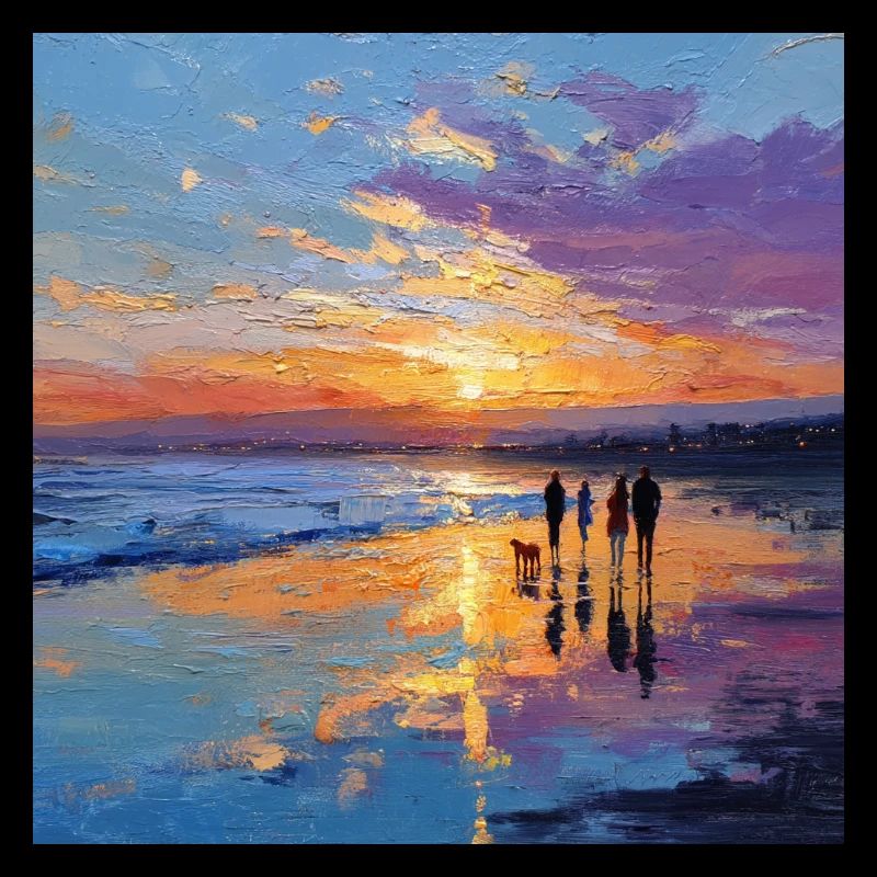 Coucher de soleil sur la mer