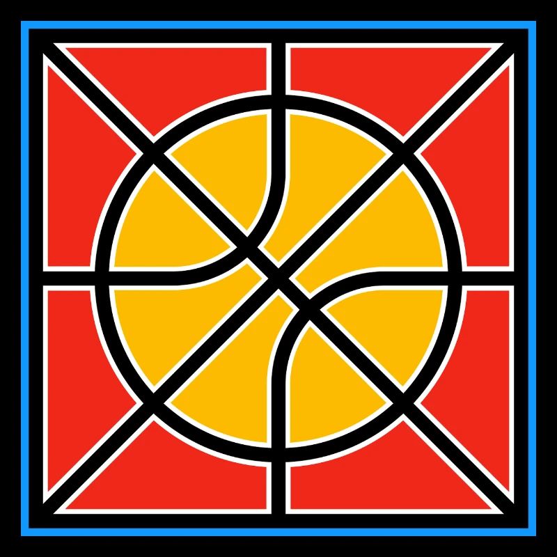 Emblème rétro du basket-ball