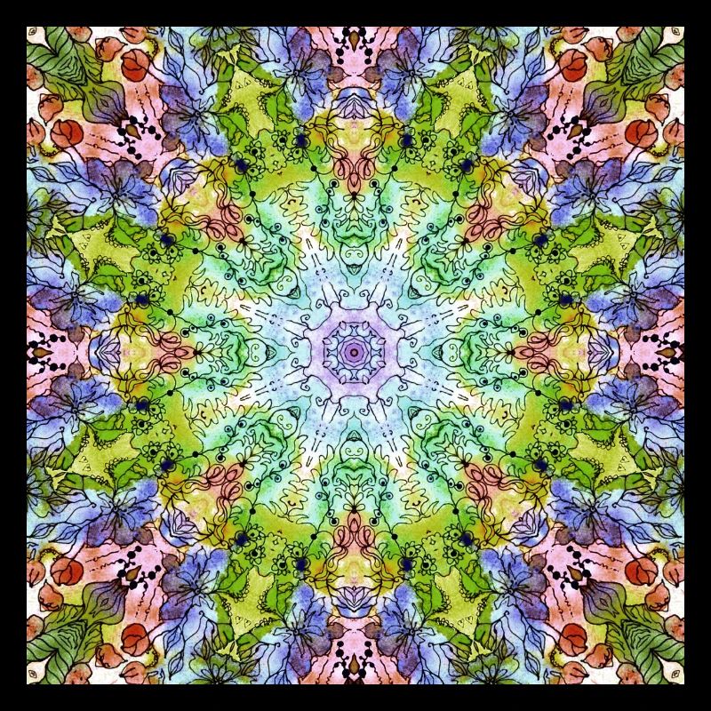 Mandala de Fleurs Kaléidoscope