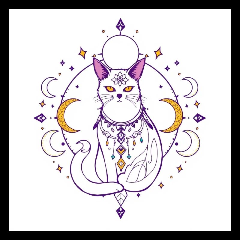 mystisch-Katze-Mond-himmlisch-A