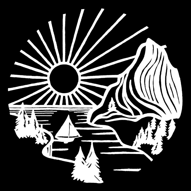 Paysage de vacances (blanc)