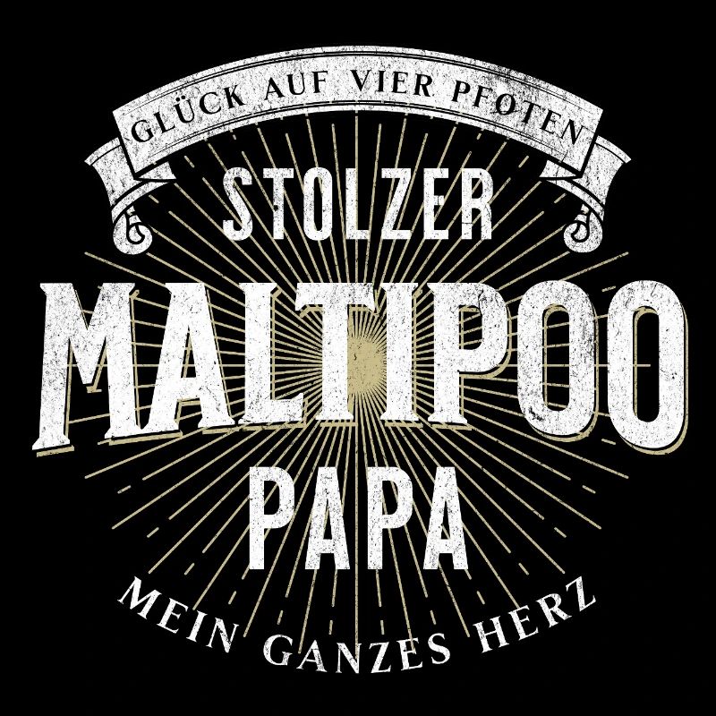 Stolzer Maltipoo Papa Glück auf 4 Pfoten