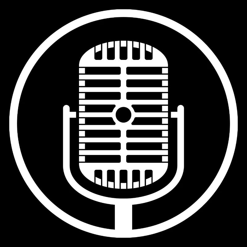 Vintage-Mikrofon-Emblem