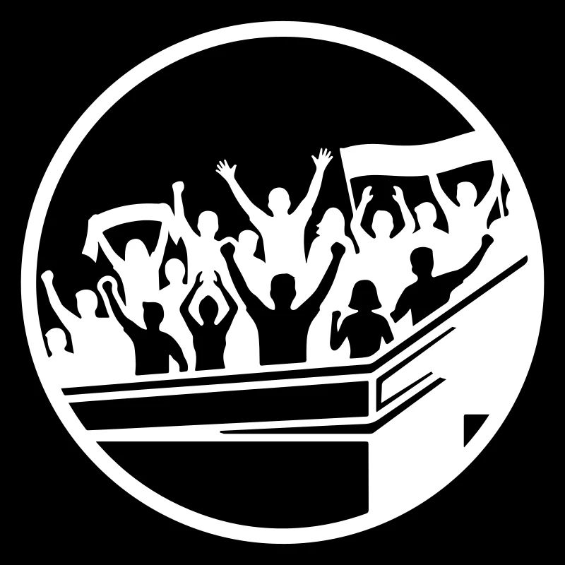 Silhouette du stade des supporters