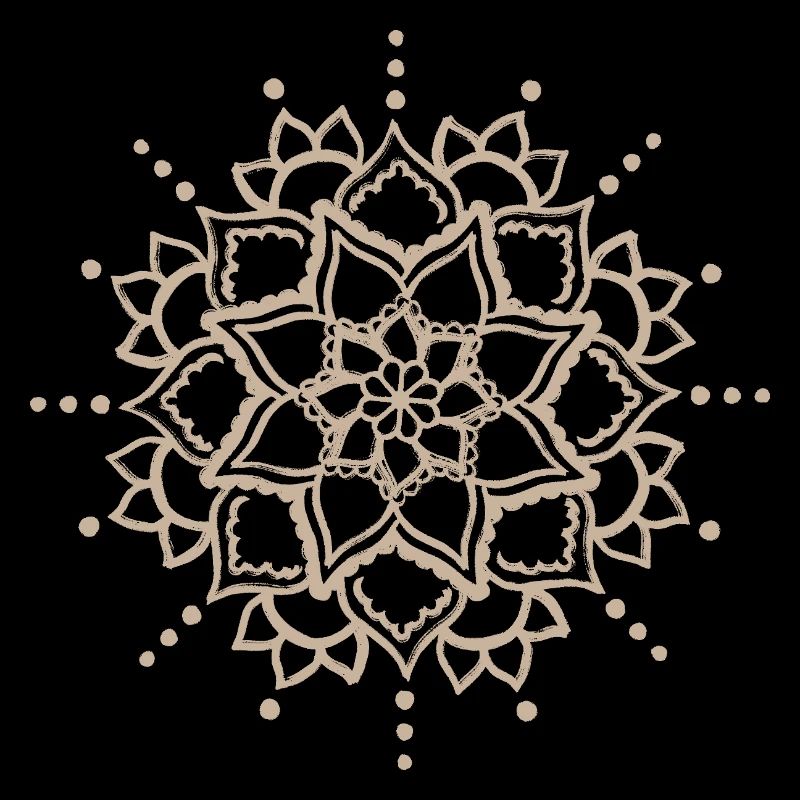 Beige Mandala Bloom
