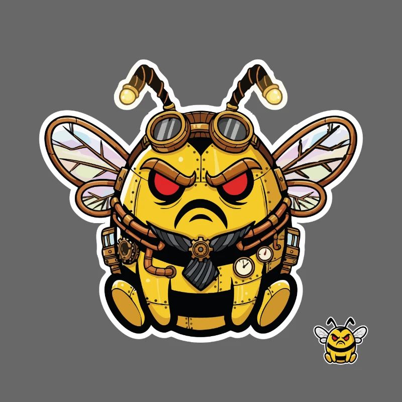 Bionic Edgy Steampunk Cyborg Bee