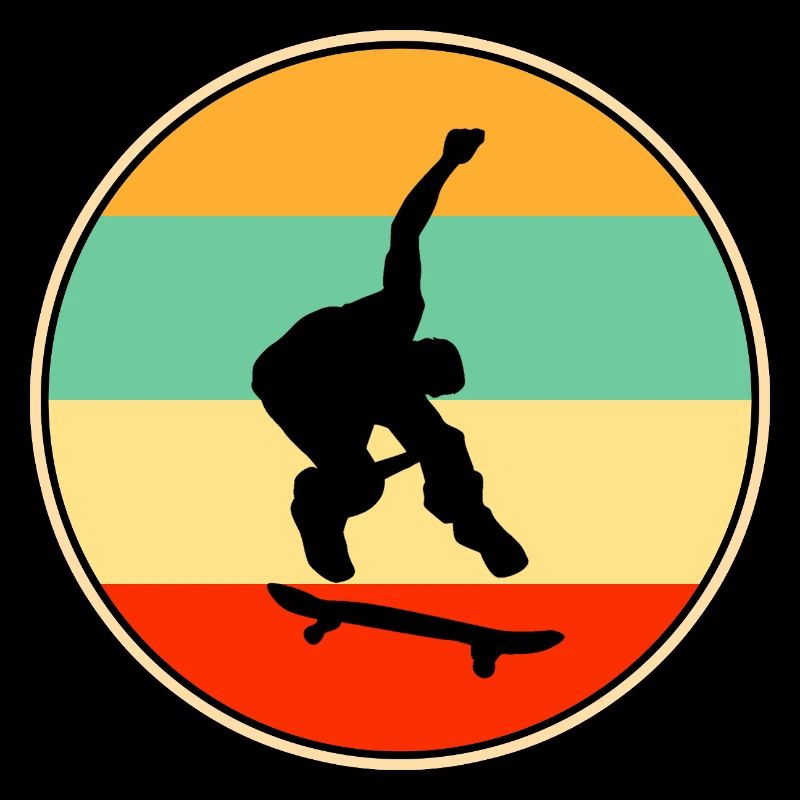 Skateboarder rétro Vintage Sunset Skate