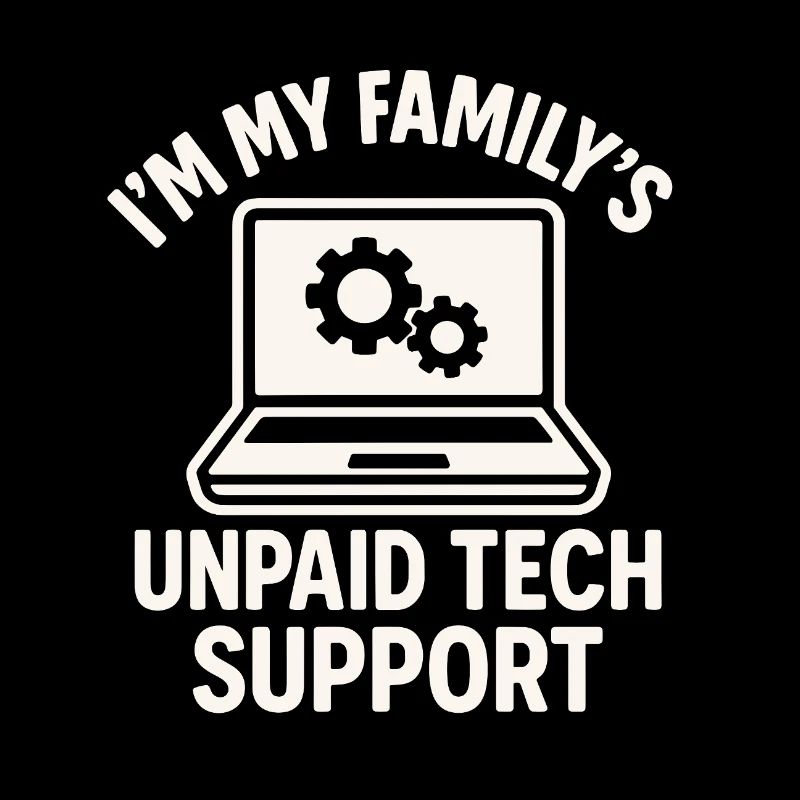 Blague familiale sur le support technique non rémunéré