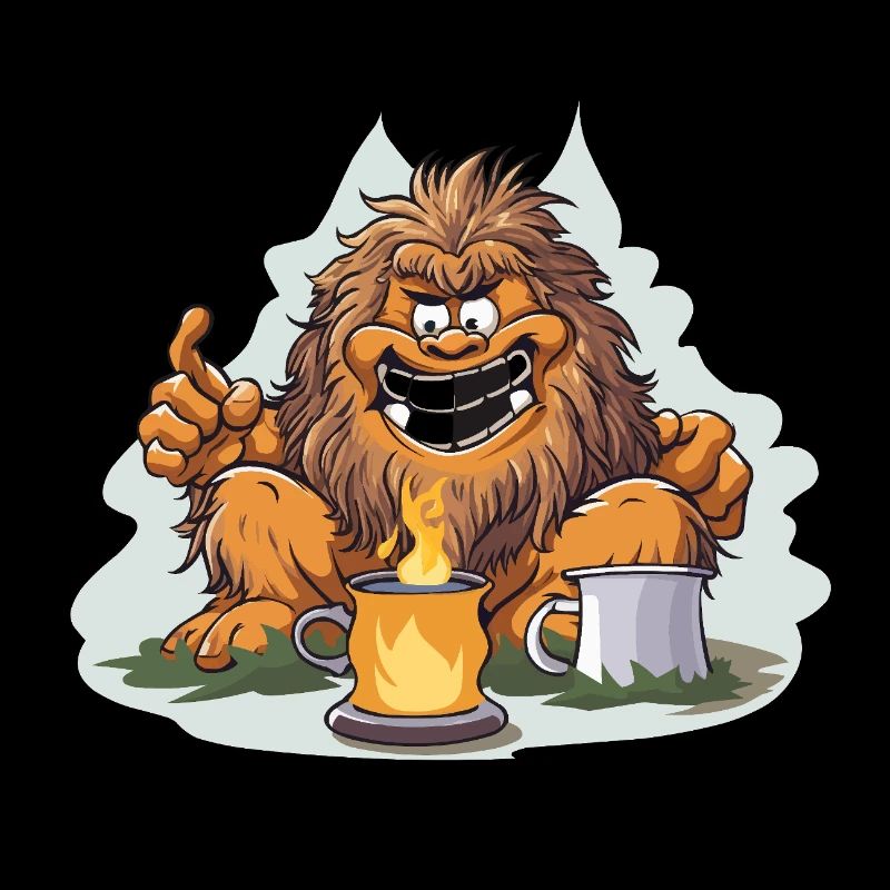 Kaffee Yeti mit Feuerlust