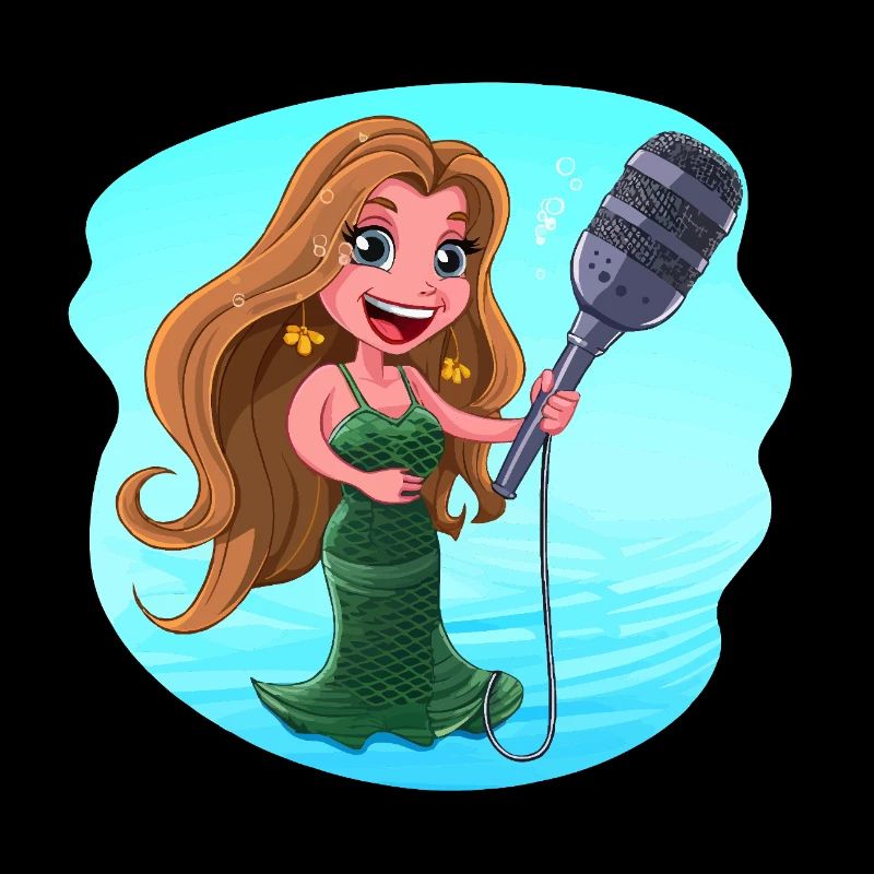 Microphone de karaoké chantant une sirène