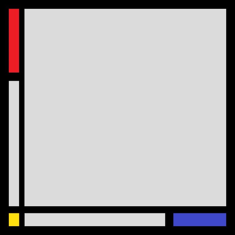 Composition dans le style de Mondrian.