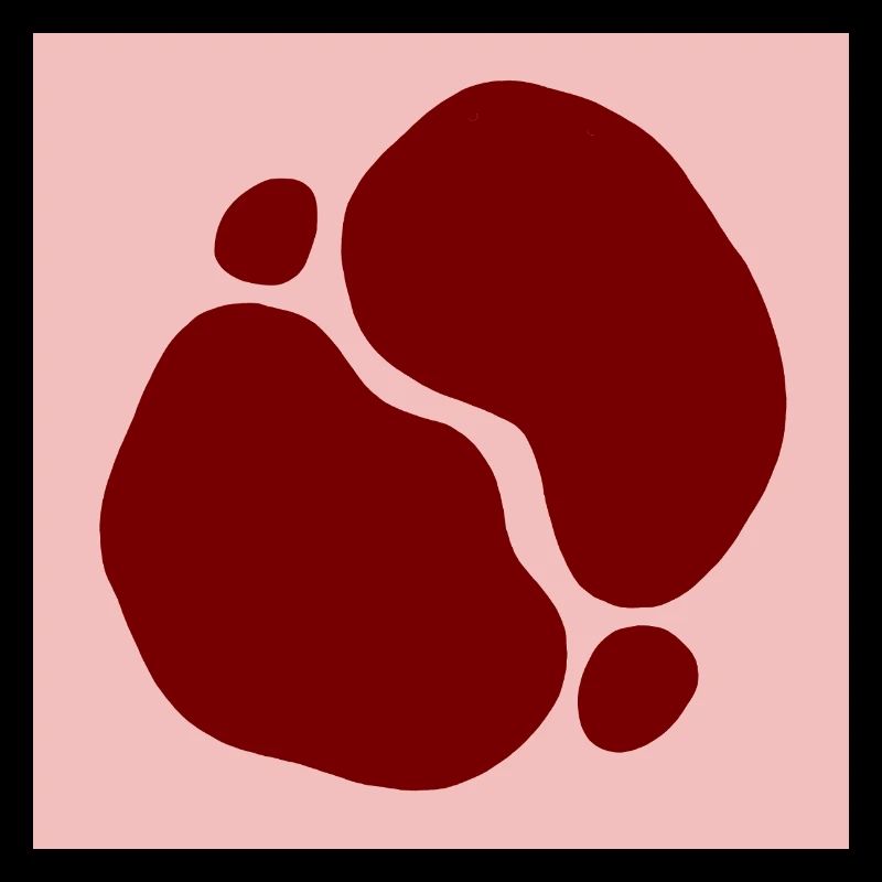 Rote Organische Formen Design