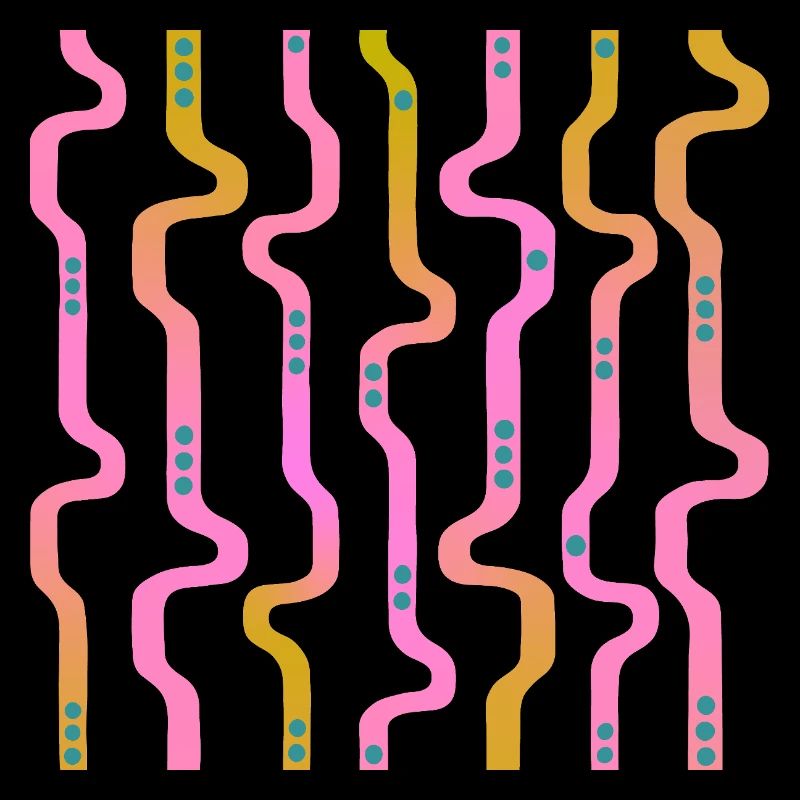 Wiggle Wavy Stripes L Stripes L Riso Transition