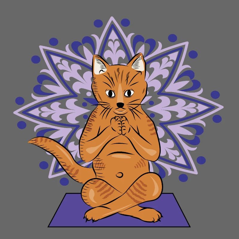 Meditative Katzen-Mandala