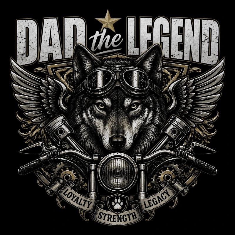 Father Legend Biker Wolves – Vatertag