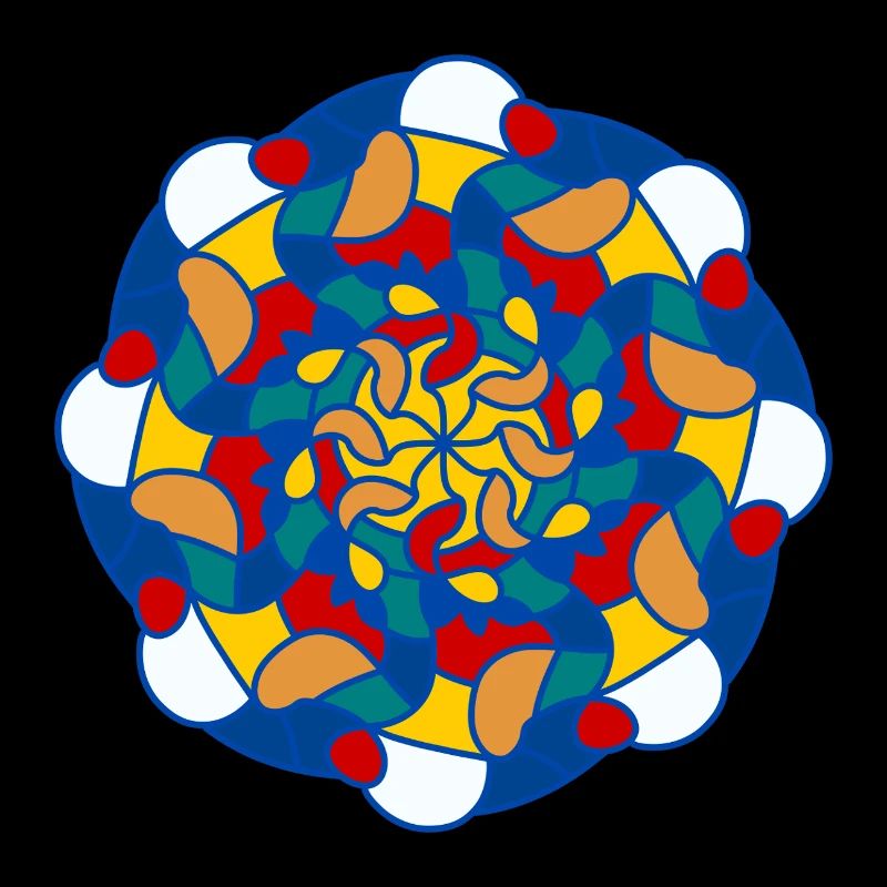 Mandala éclatant kaleidoscope