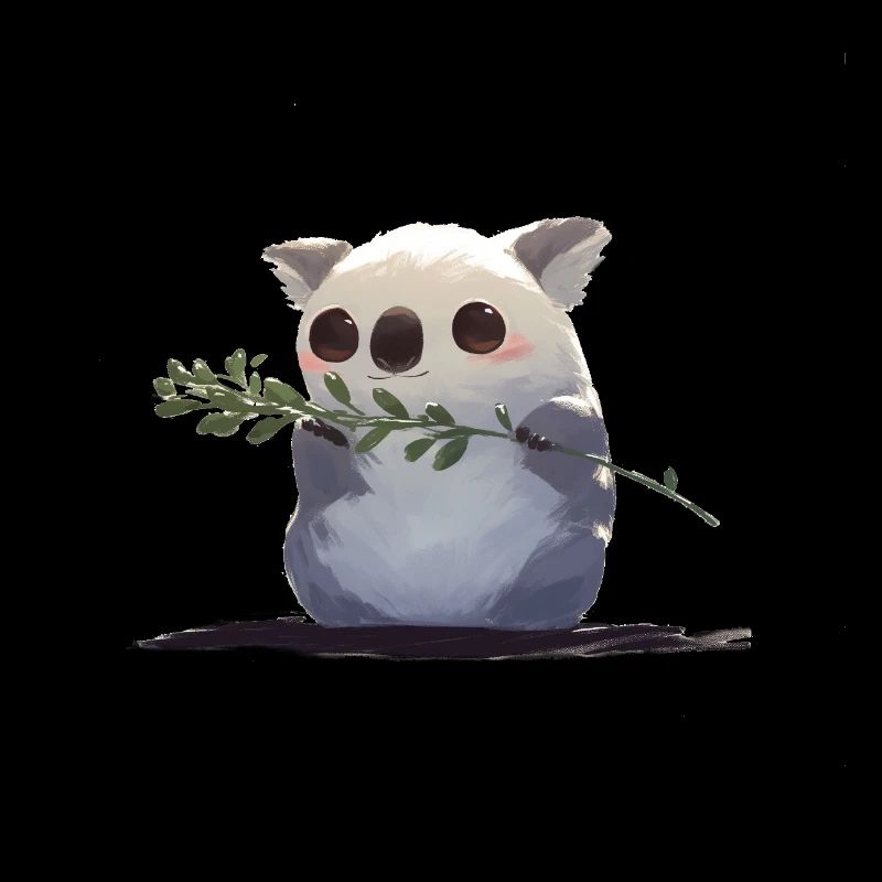 Niedlicher Koala mit Zweig