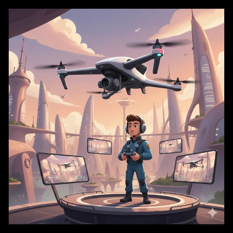 Pilote de drone à Neon Town