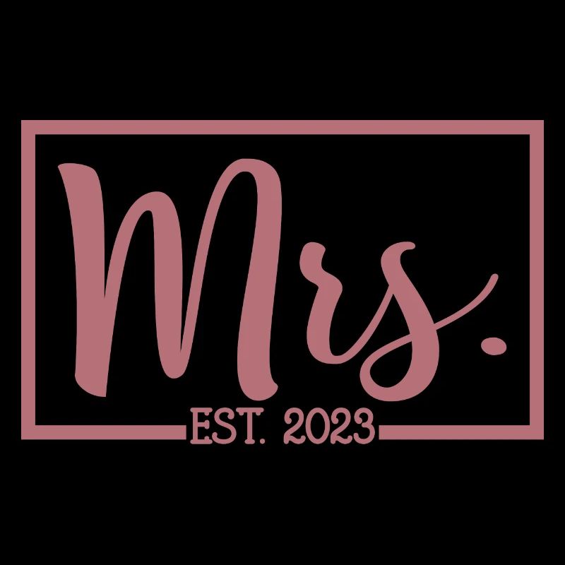 Mrs. Est. 2023 Engagement Bridal Shower Wedding