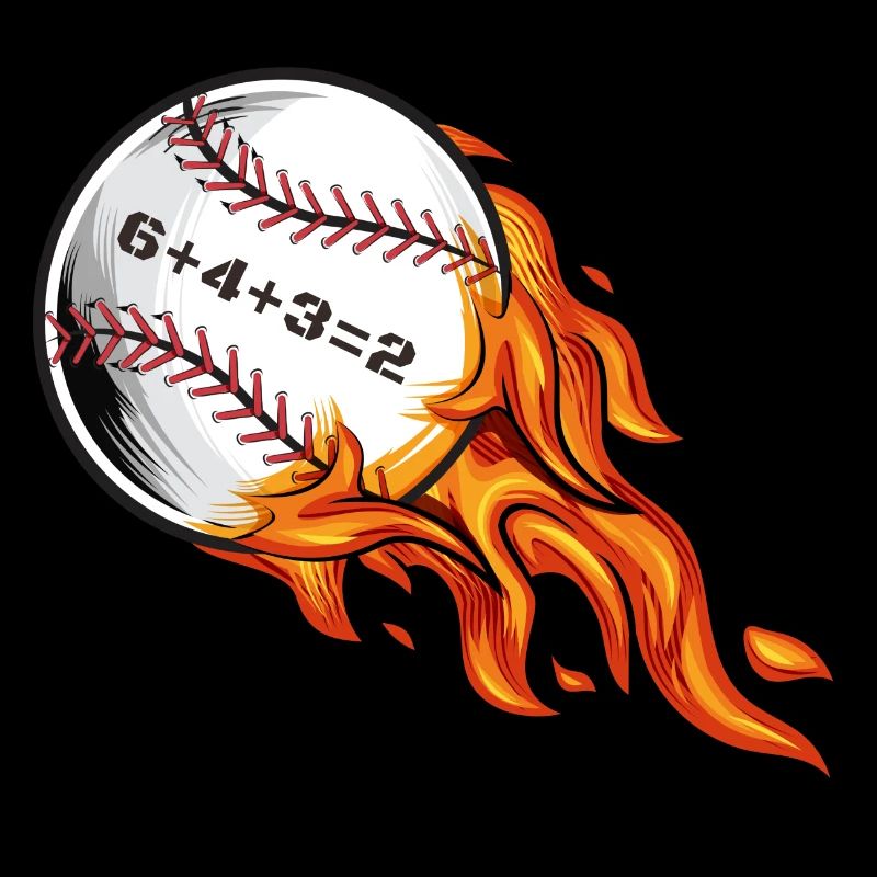 Baseball 6432 Double Play 6+4+3=2 Softball Mathematik