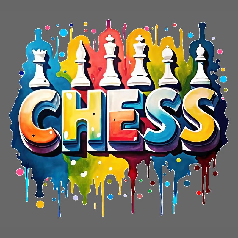 Echecs avec pièces, bordure blanche